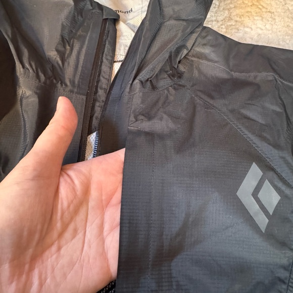 Black Diamond Treeline Rain Shell Jacket Mens S Black BD.Dry Waterproof 10K NWT - Picture 9 of 17